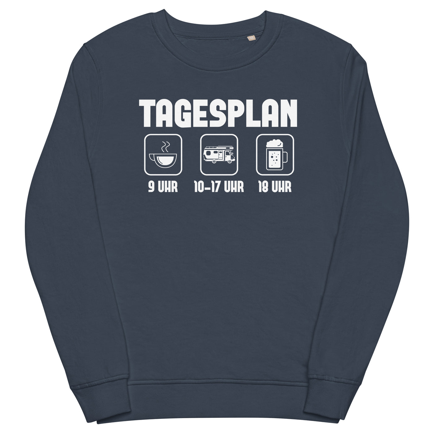 Tagesplan - Unisex Premium Organic Sweatshirt camping xxx yyy zzz French Navy