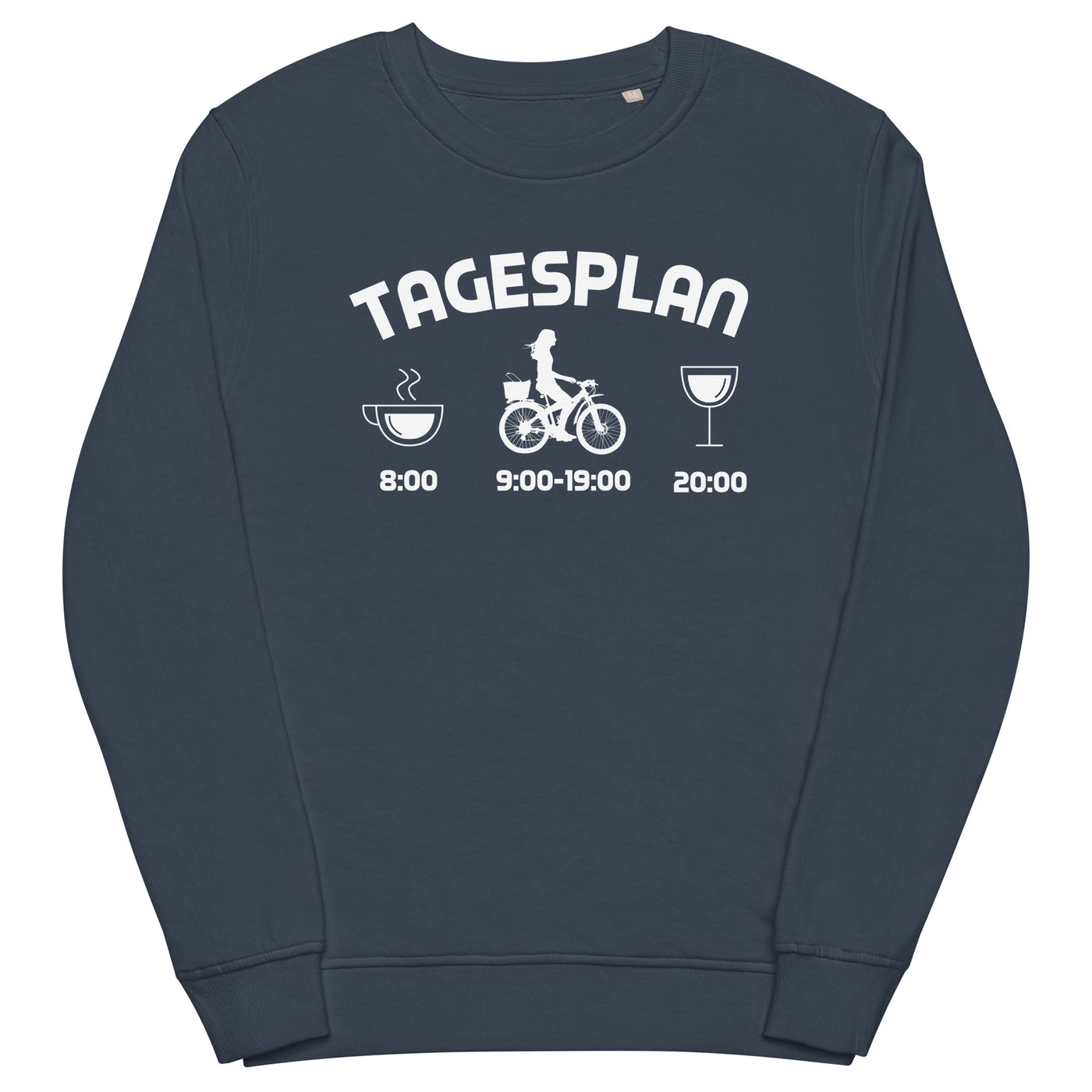 Tagesplan - Unisex Premium Organic Sweatshirt fahrrad xxx yyy zzz French Navy