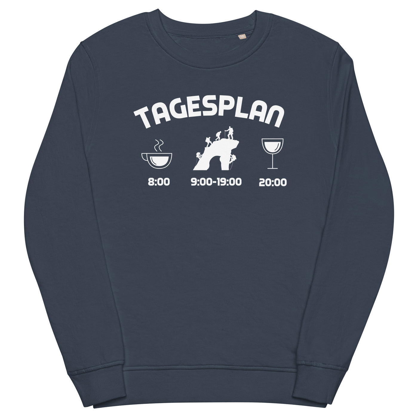 Tagesplan - (K) - Unisex Premium Organic Sweatshirt klettern xxx yyy zzz French Navy