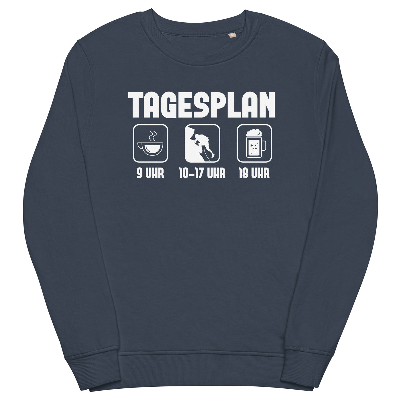 Tagesplan - (K) - Unisex Premium Organic Sweatshirt klettern xxx yyy zzz French Navy