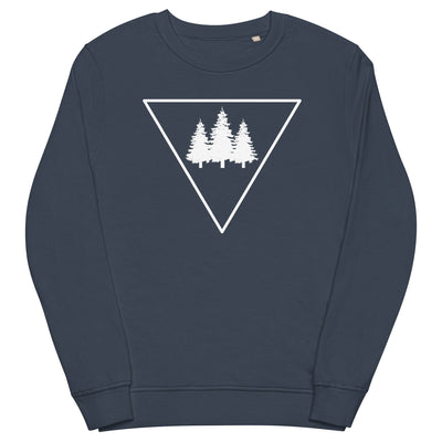 Dreieck und Bäume - Unisex Premium Organic Sweatshirt camping xxx yyy zzz French Navy