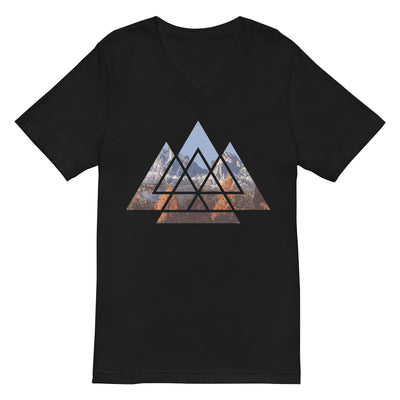 Berge Abstrakt - Herren V-Neck Shirt berge wandern