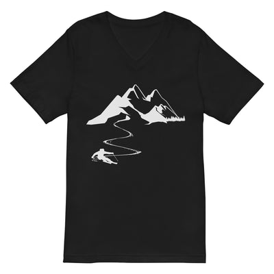 Skisüchtig - Herren V-Neck Shirt ski 2XL