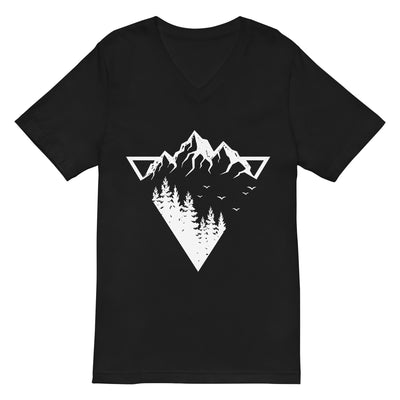Berge - Geometrisch - Herren V-Neck Shirt berge camping wandern 2XL