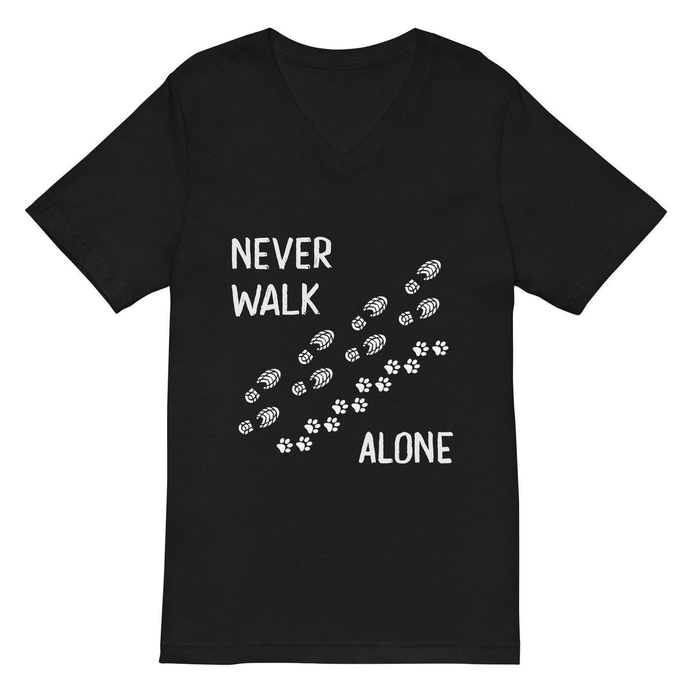 Never walk alone - Herren V-Neck Shirt wandern 2XL