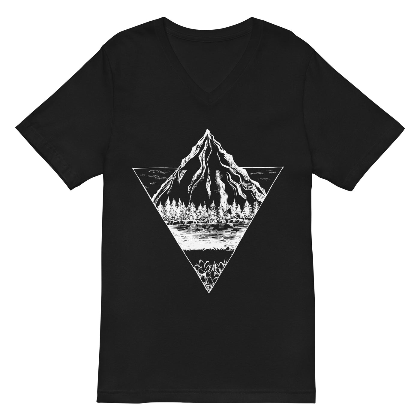 Berg - Geometrisch - Herren V-Neck Shirt berge wandern 2XL