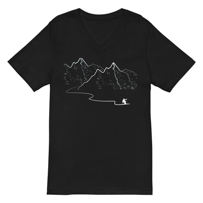 Schifahren - Herren V-Neck Shirt ski 2XL