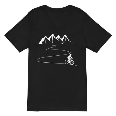 Berge - Kurve Linie - Radfahren - Herren V-Neck Shirt fahrrad xxx yyy zzz 2XL