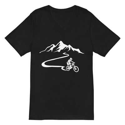 Berge - Mountainbike - (M) (13) - Herren V-Neck Shirt xxx yyy zzz 2XL