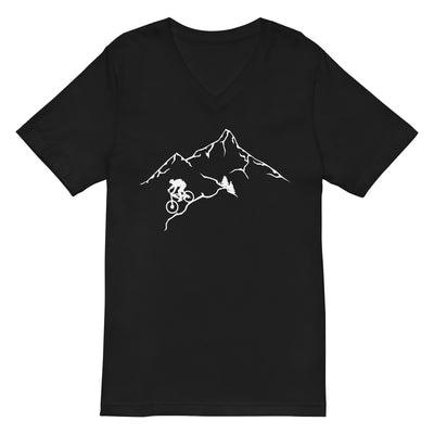 Berge - Mountaingbiking - (M) - Herren V-Neck Shirt xxx yyy zzz 2XL