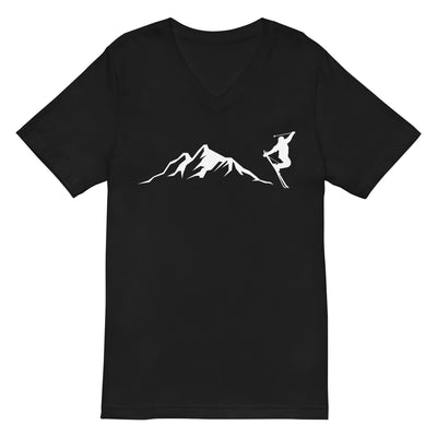Berge - Skifahren - (14) - Herren V-Neck Shirt klettern ski xxx yyy zzz 2XL