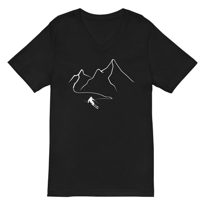 Berge - Skifahren - (32) - Herren V-Neck Shirt klettern ski xxx yyy zzz 2XL