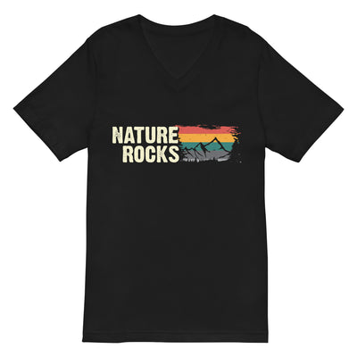 Nature Felsens - Herren V-Neck Shirt berge camping wandern xxx yyy zzz 2XL