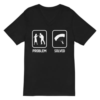 Problem Solved - Paragleiten - Herren V-Neck Shirt berge xxx yyy zzz 2XL