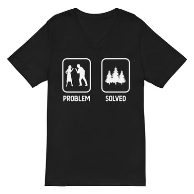 Problem Solved - Bäume - Herren V-Neck Shirt camping xxx yyy zzz 2XL