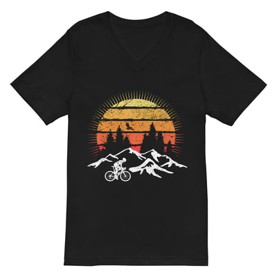 Radfahrer und Sonne Vintage - Herren V-Neck Shirt fahrrad xxx yyy zzz 2XL