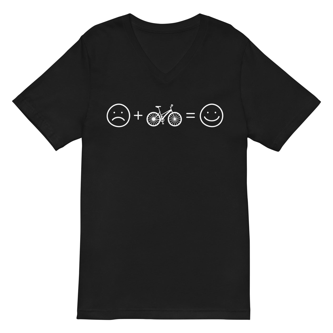 Lächelndes Gesicht und Fahrrad - Herren V-Neck Shirt fahrrad xxx yyy zzz 2XL