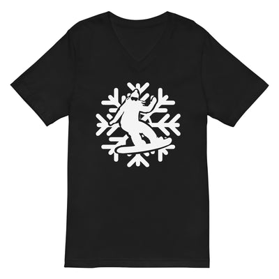 Snowflake - Snowboarding - Herren V-Neck Shirt snowboarden xxx yyy zzz 2XL
