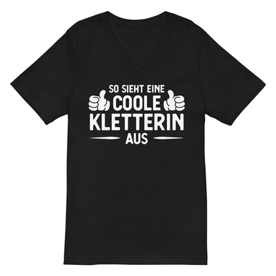 So Sieht Eine Coole Kletterin Aus - Herren V-Neck Shirt klettern xxx yyy zzz 2XL