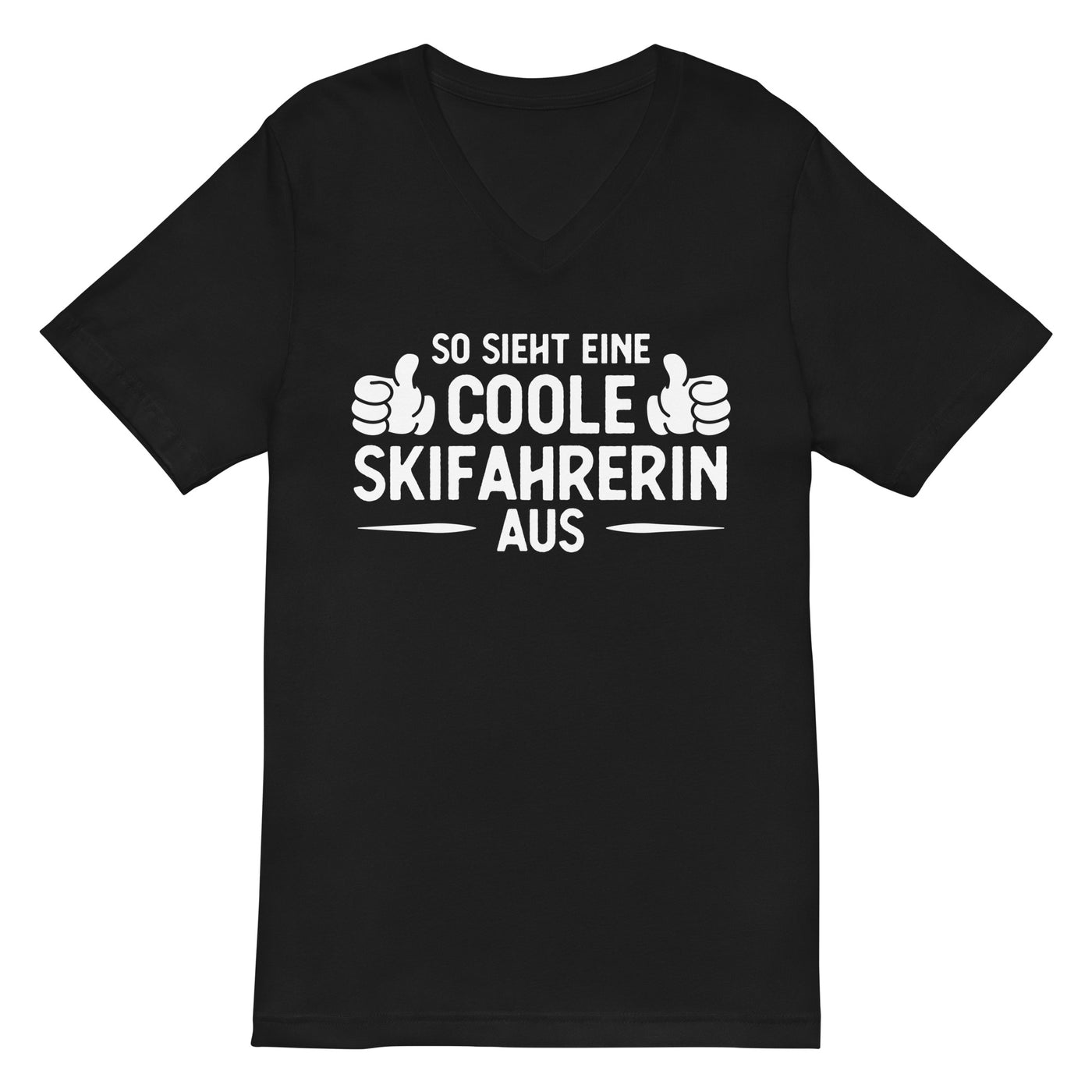 So Sieht Eine Coole Skifahrerin Aus - Herren V-Neck Shirt klettern ski xxx yyy zzz 2XL