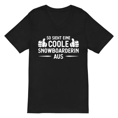 So Sieht Eine Coole Snowboarderin Aus - Herren V-Neck Shirt snowboarden xxx yyy zzz 2XL