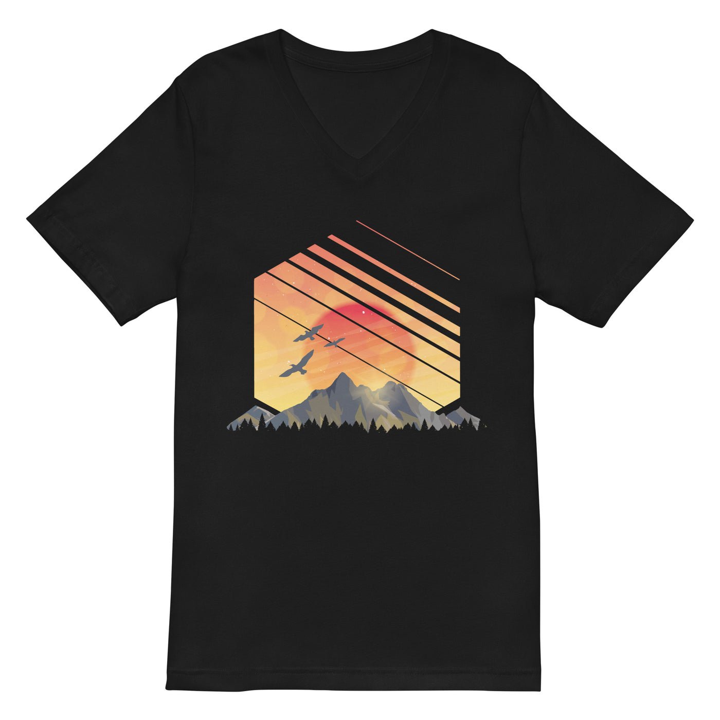 Sonnenaufgang Alpen - Herren V-Neck Shirt berge xxx yyy zzz 2XL