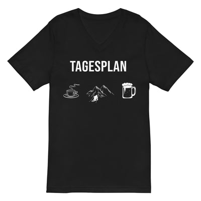 Tagesplan Kaffee, Ski und Bier - Herren V-Neck Shirt klettern ski xxx yyy zzz 2XL