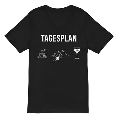 Tagesplan_Kaffee,_Ski_und_Wein_-_(SK) - Unisex V-Neck Tee | Bella + Canvas 3005 xxx yyy zzz 2XL