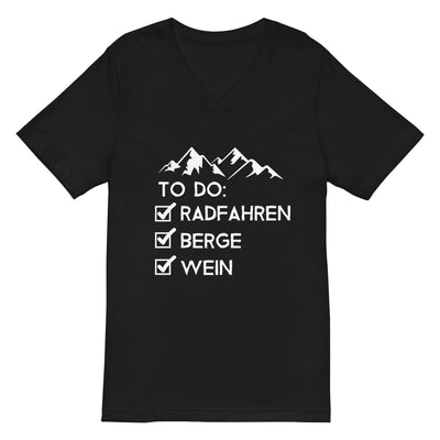 To Do Liste - Radfahren, Berge, Wein - Herren V-Neck Shirt fahrrad xxx yyy zzz 2XL