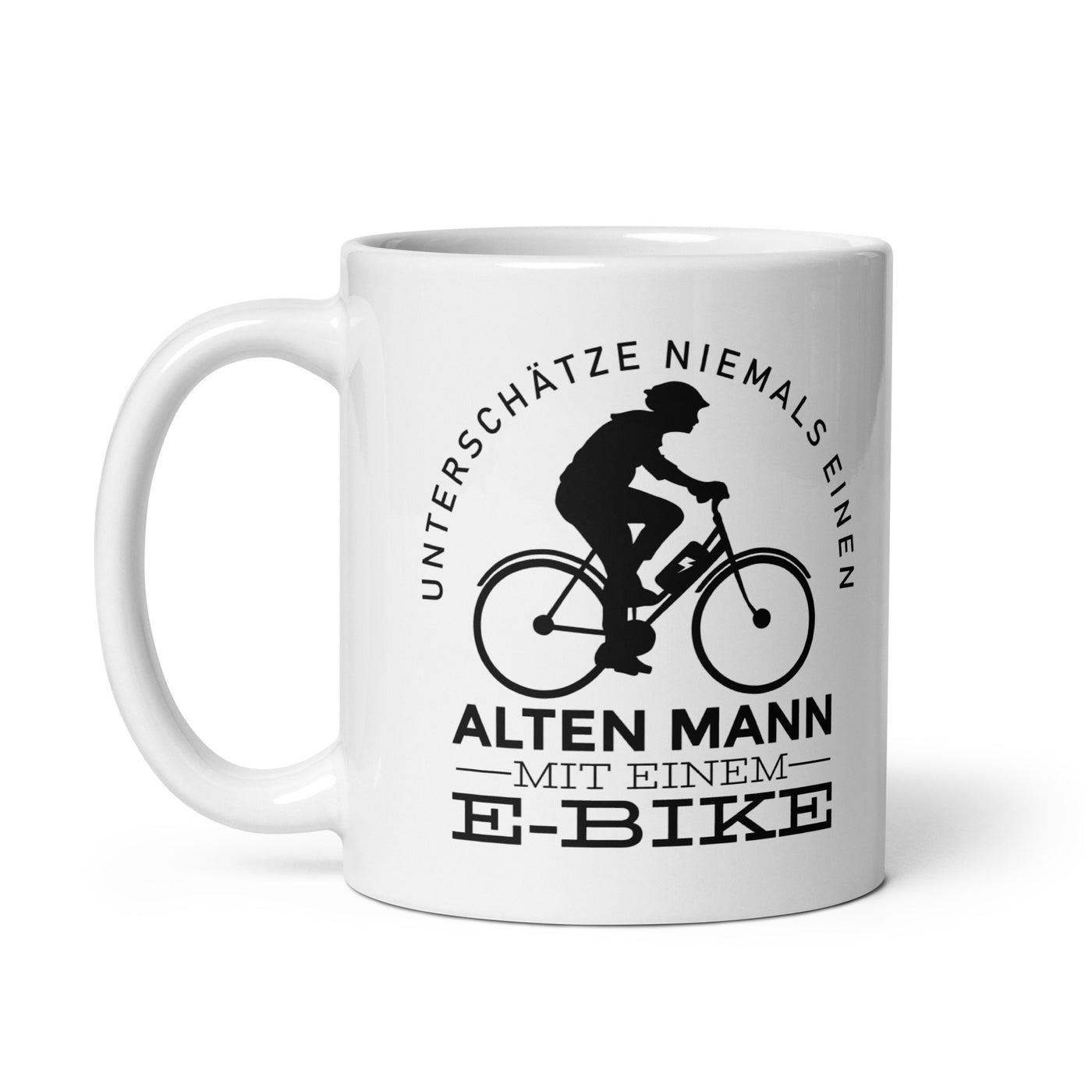 Alter Mann Mit Einem E-Bike - Tasse e-bike 11oz