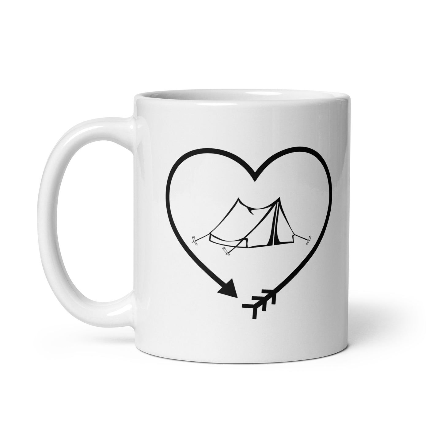Arrow In Heartshape And Camping 1 - Tasse camping 11oz