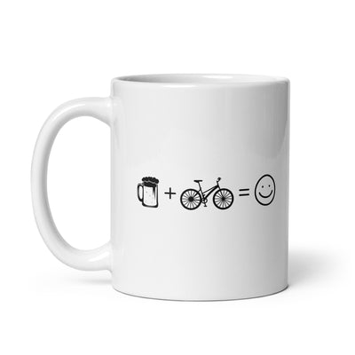Beer Smile Face And Cycling - Tasse fahrrad 11oz