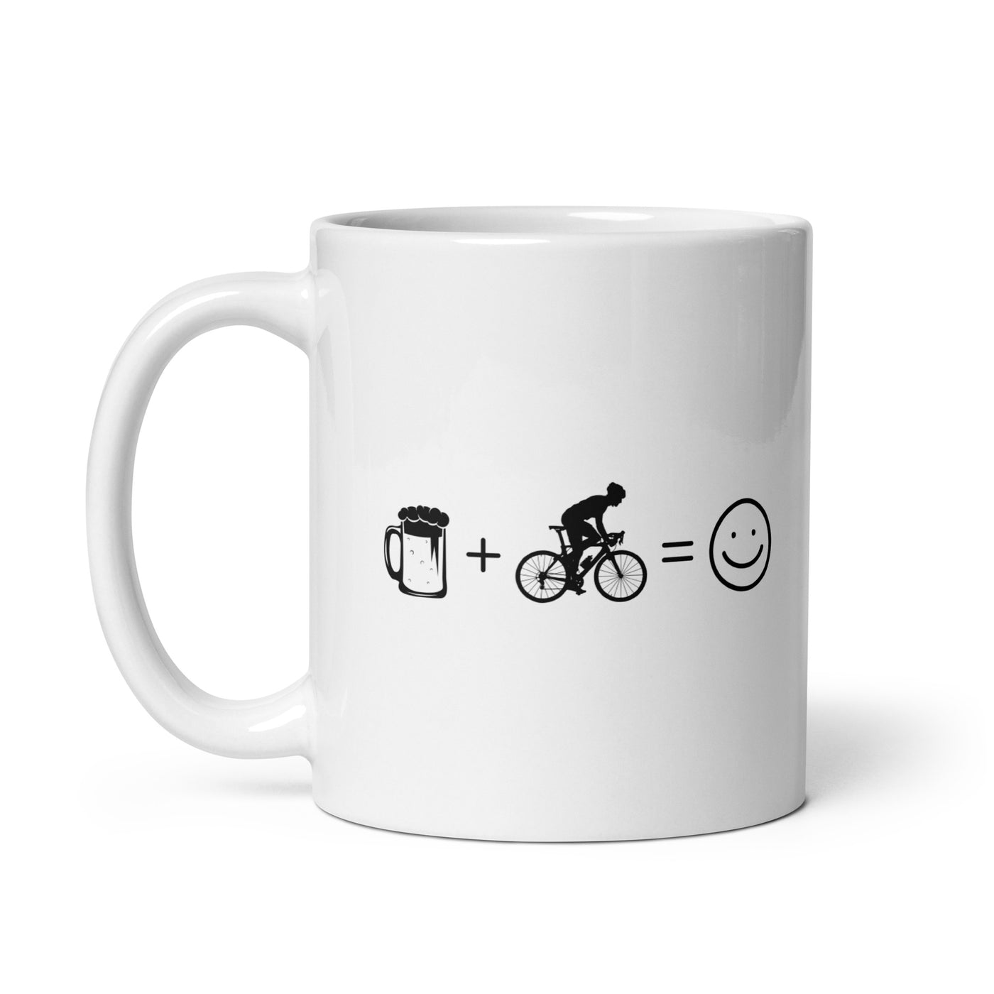 Beer Smile Face And Cycling 1 - Tasse fahrrad 11oz