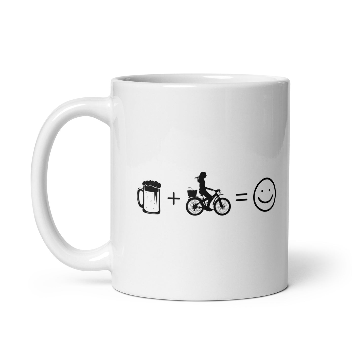 Beer Smile Face And Cycling 2 - Tasse fahrrad 11oz