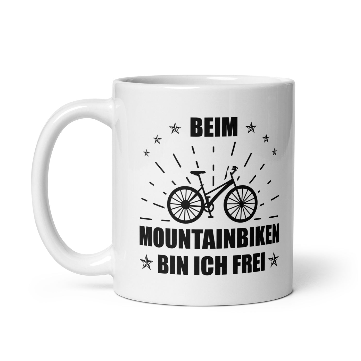 Beim Mountainbiken Bin Ich Frei - Tasse fahrrad 11oz