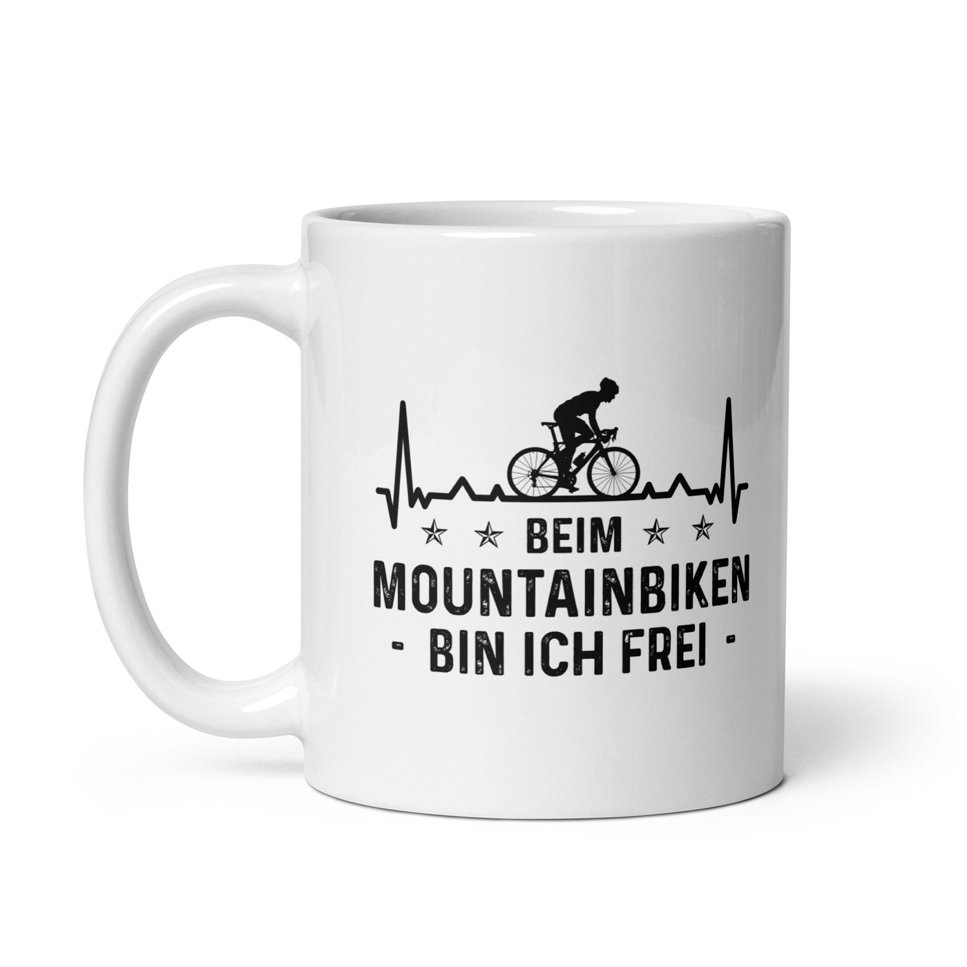 Beim Mountainbiken Bin Ich Frei 3 - Tasse fahrrad 11oz