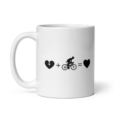 Broken Heart Heart And Cycling 1 - Tasse fahrrad 11oz