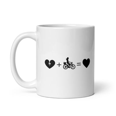 Broken Heart Heart And Cycling 2 - Tasse fahrrad 11oz
