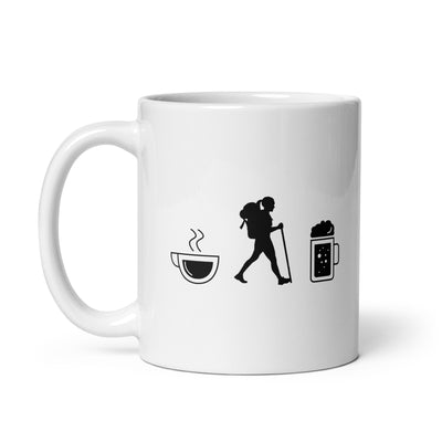 Coffee Beer And Hiking - Tasse wandern 11oz