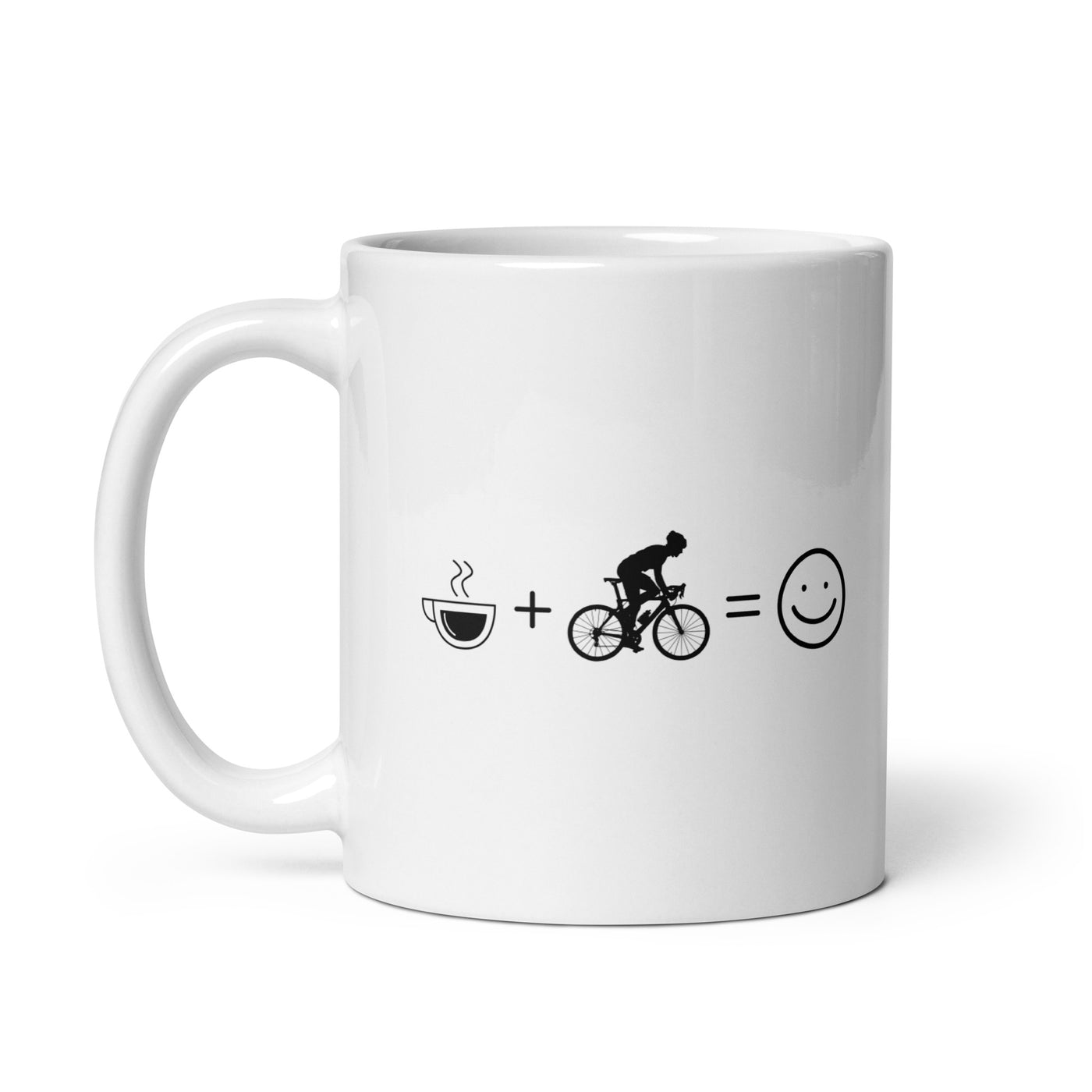 Coffee Smile Face And Cycling 1 - Tasse fahrrad 11oz