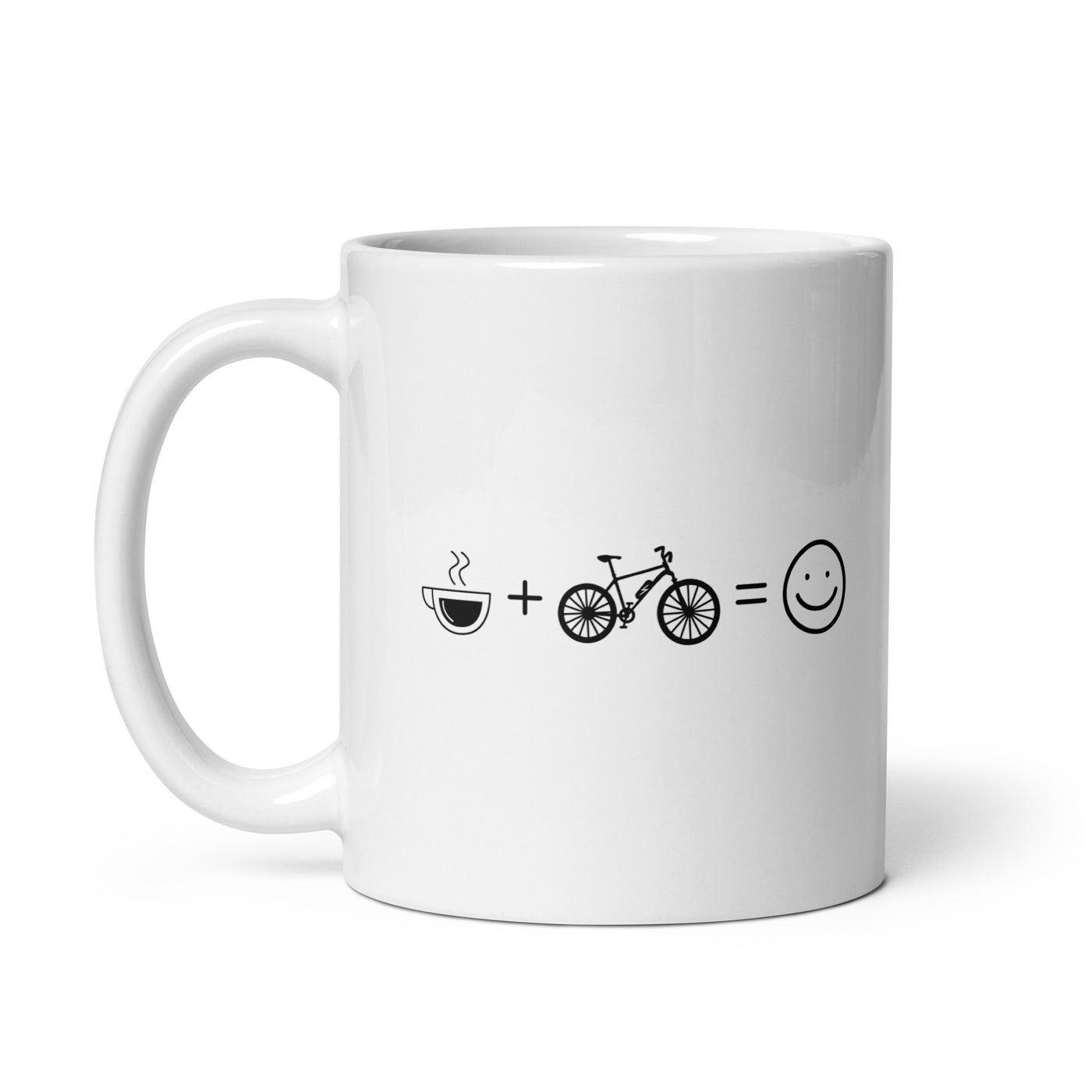 Coffee Smile Face And E-Bike - Tasse e-bike 11oz