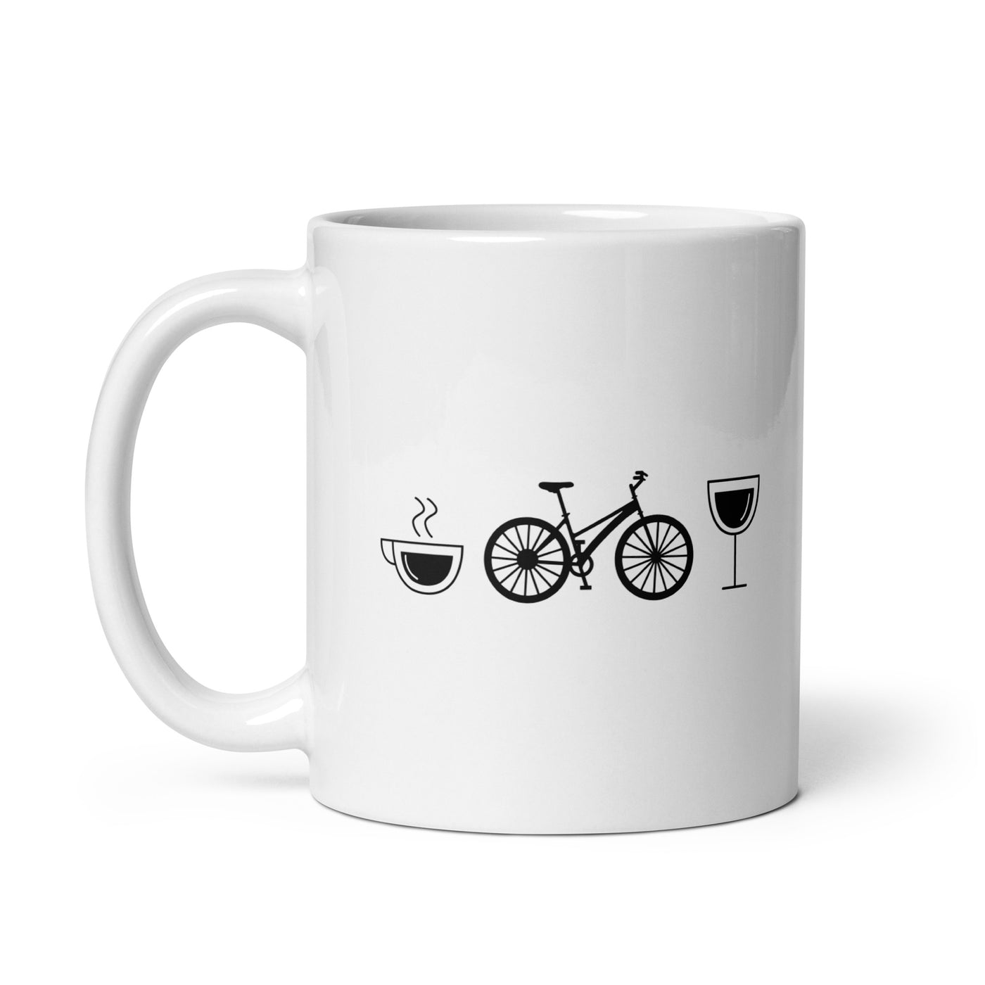 Coffee Wine And Bicycle - Tasse fahrrad 11oz