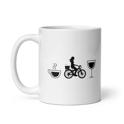 Coffee Wine And Cycling - Tasse fahrrad 11oz