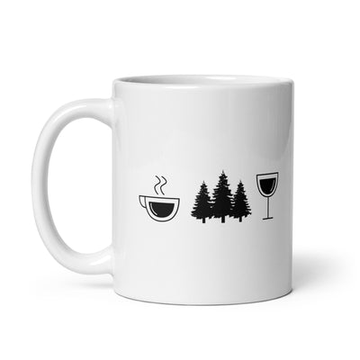 Coffee Wine And Trees - Tasse camping 11oz