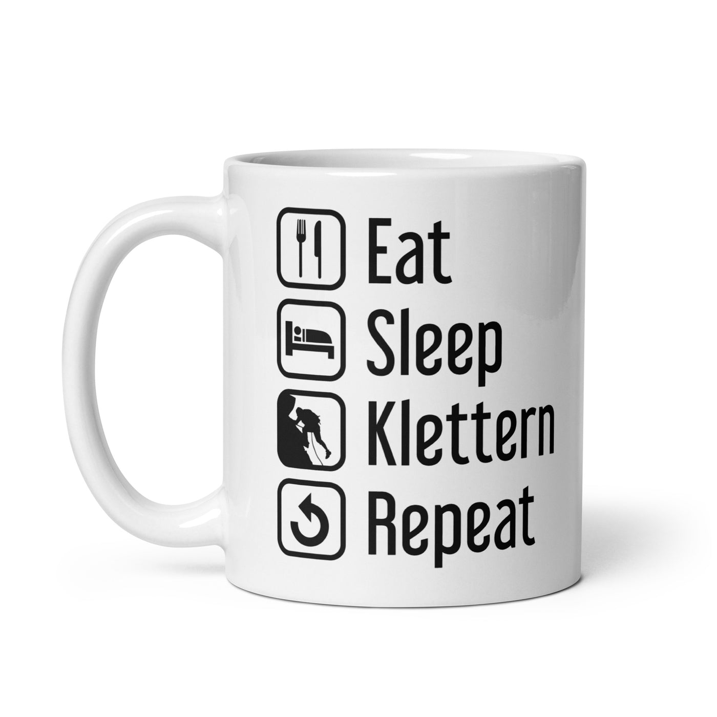 Eat Sleep Klettern Repeat - Tasse klettern 11oz