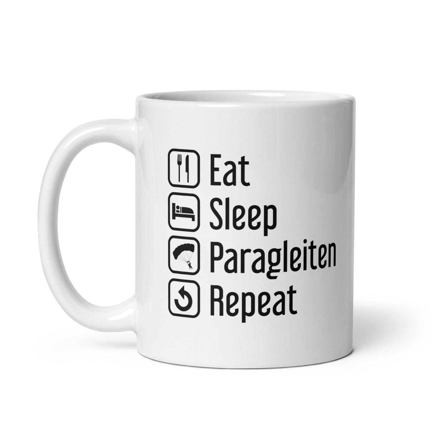 Eat Sleep Paragleiten Repeat - Tasse berge 11oz