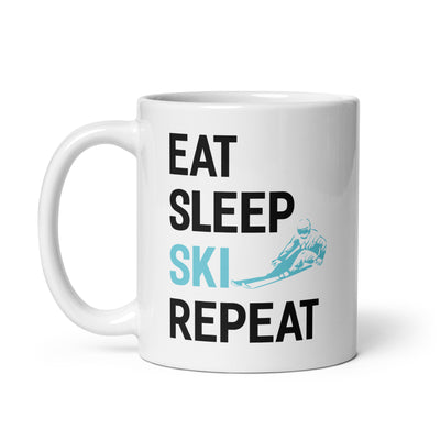 Eat Sleep Ski Repeat - Tasse klettern 11oz