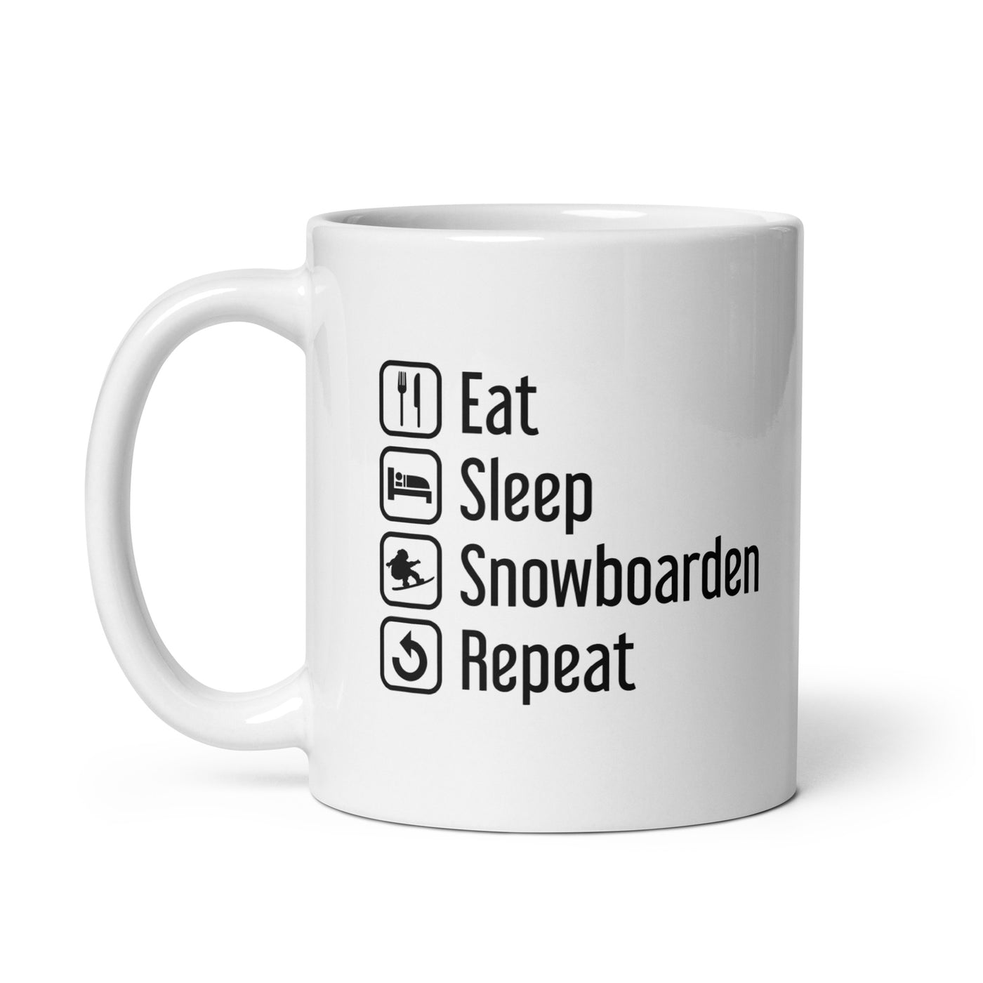 Eat Sleep Snowboarden Repeat - Tasse snowboarden 11oz