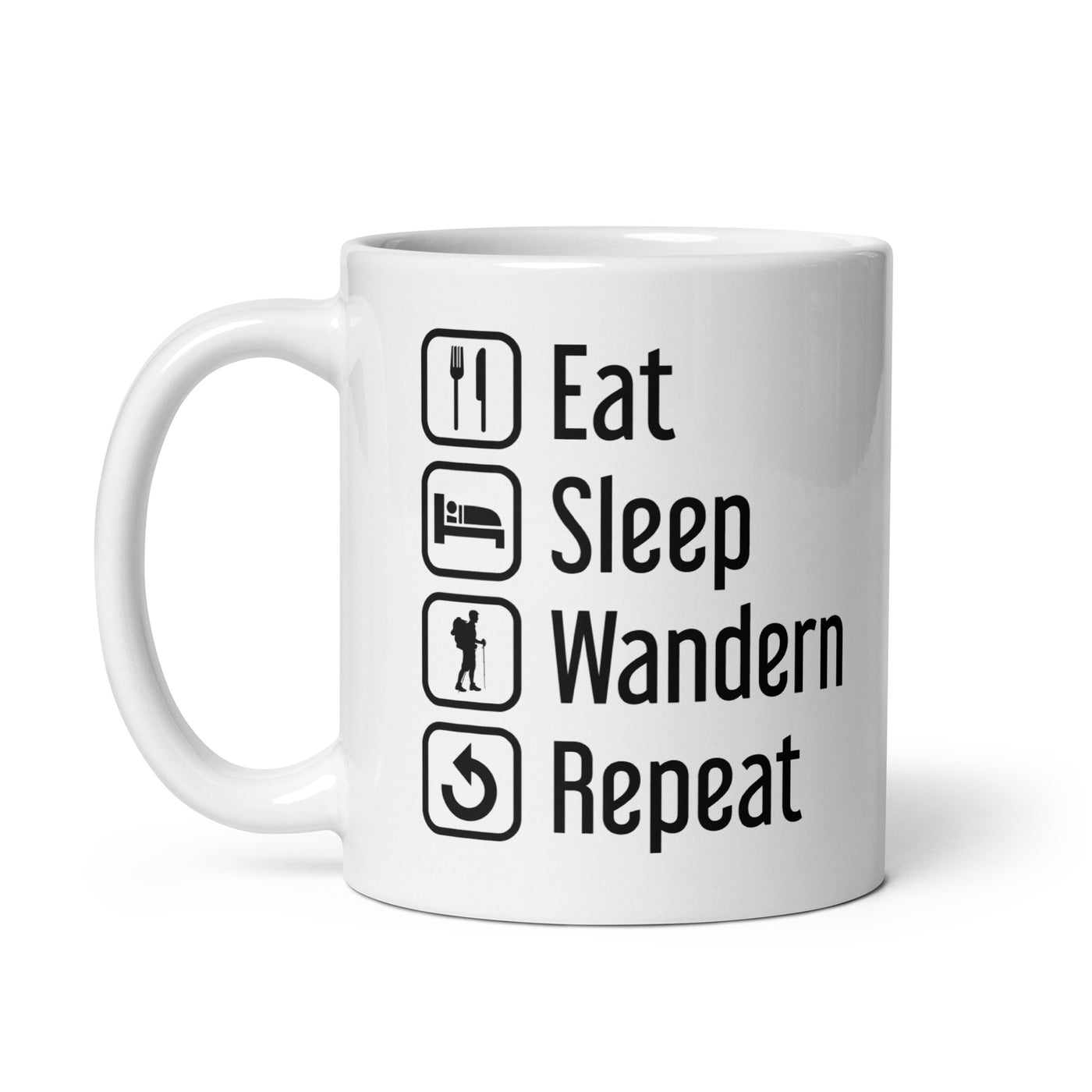 Eat Sleep Wandern Repeat - Tasse wandern 11oz
