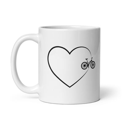Heart 2 And Bicycle - Tasse fahrrad 11oz